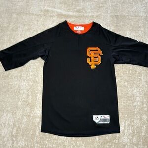 San Francisco Giants Jersey Shirt Men S Black Half Sleeve Cool Base MLB